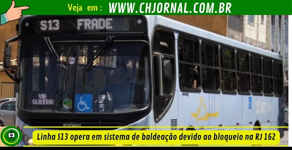 Linha S13 opera em sistema de baldeação devido ao bloqueio na RJ 162
